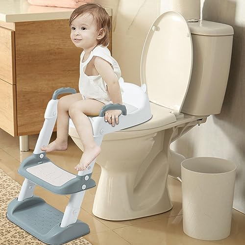 Escadote dobrável - Potty Steps para Toddler | Assento penico confortável e seguro com almofadas ant