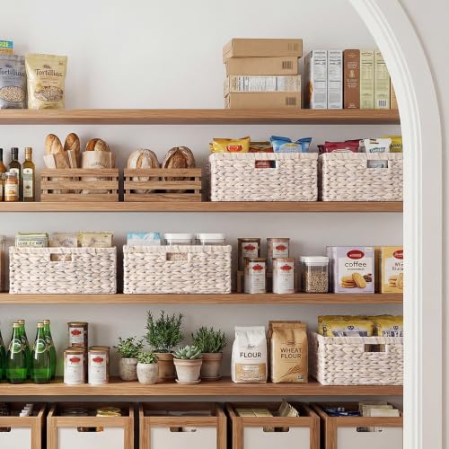 Image of StorageWorks Large Wicker Baskets for Storage, White Wicker Baskets, 1-Pack
