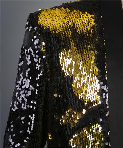 Black gold sequin jacket, long-style tailcoat, party tuxedo, wedding host Blazer, Including shirts +jacket3