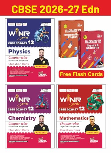 Image of Combo (3 Books) WINR Series CBSE 2026-27 Class 12 Physics, Chemistry & Mathematics Chapter-wise Objective & Subjective Question Bank with FREE Flash Cards 2nd Edn | For 2027 Exam | Fully Solved