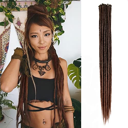 Synthetic Dreadlock Extenisons 24" 10 Strands Loc Dreadlocks Extension 100% Handmade Dread Extensions Synthetic Crochet Reggae Dreads Extensions,#M1B/30