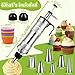FANTEXY Dessert Decorating Syringe Set, Icing Piping Kit Stainless Steels Cake Decorating Tools 6 Piping Icing Nozzles Cupcake Decorating Kit