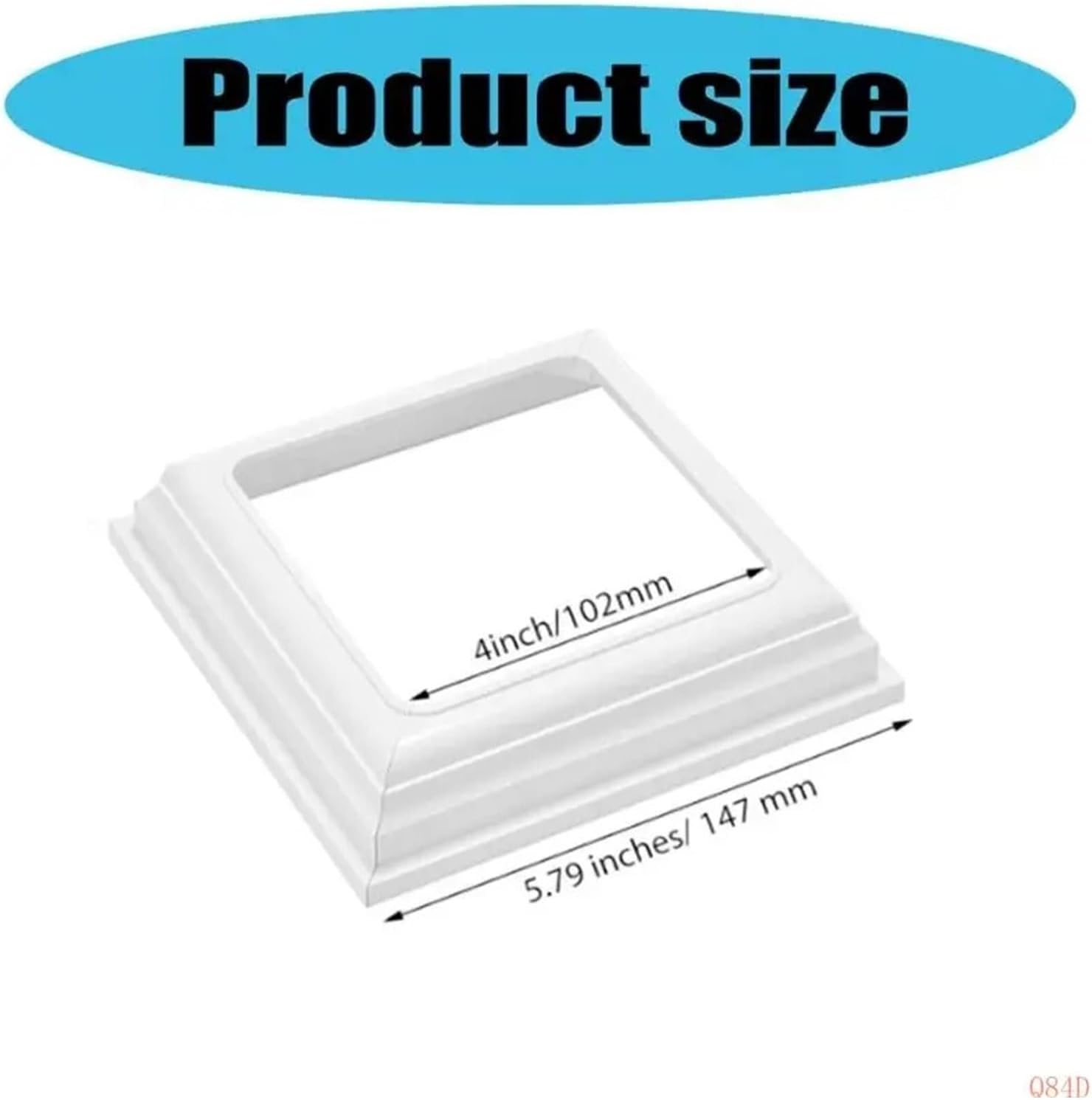 12pcs Plastic Split Style White Column Wraps Porch Deck Post Sleeve Base Cover Fence Parts Decorative