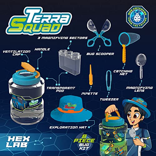 Play-Act Bug Catcher Nature Exploration Set - Includes Habitat Bucket, Critter Box, Activity Booklet, Butterfly Net, Magnifier, Tweezer, Pipette, Bug Tong, And Exploration Hat Bug Catching Kids 3+ #TOP1