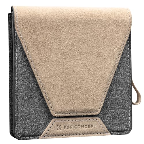 K&F Concept Funda para Filtro de Lente, Bolsa Impermeable de Gamuza sintética para filtros Cuadrados de 95 mm ND CPL UV