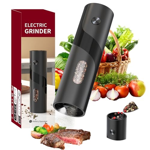 Comparison: Best Battery Operated Pepper Grinder 8 CIRCLE JOY Electric Pepper Mill Top-Refill Battery Operated Black Pepper Grinder with Upgraded Large Capacity, Adjustable Coarseness, Led Light