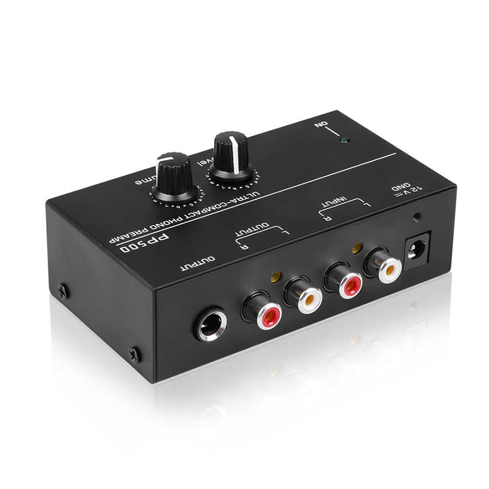 PP500 Pre Amp Preamplificatore Phono con Level Volume Control Spina EU