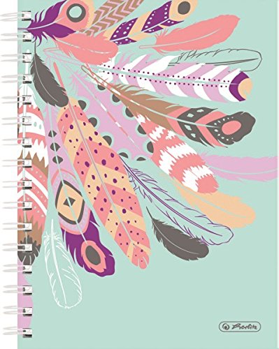 Preisvergleich Produktbild Herlitz 50016549 Spiralboutiquebuch, A5, 100 Blatt Federn