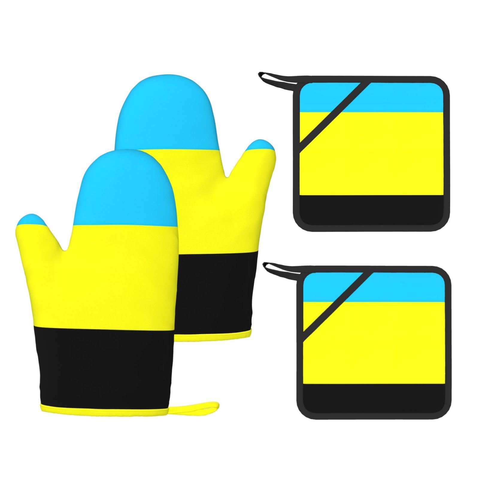 Gants de cuisine en silicone anti-chaleur manique four Burongan lot de 4