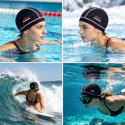 Image of 3mm Diving Hood Neoprene Wetsuit Beanie Winter Hat for Men Women Keep Warm Stretchy Wetsuit Cap for Snorkelling, Surfing and Swimming
