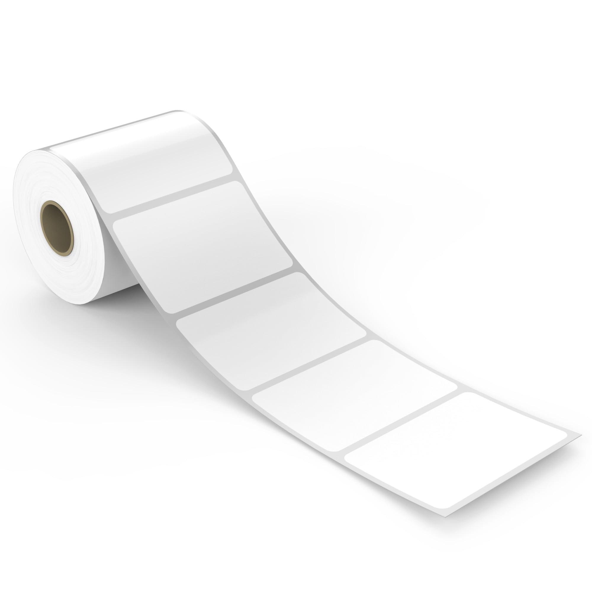 LotFancy Name Tag Stickers, 500pc Blank Labels, 3.5" x 2.25", 1 Roll, Adhesive Tags with Perforated Line for School Office Home (White)