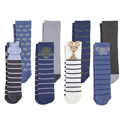 Hudson Baby Unisex Baby Cotton Rich Knee-High Socks, Safari Boy, 6-12 Months