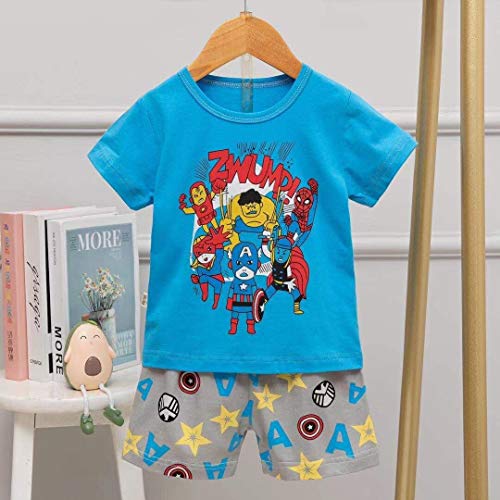 Image of Bold N Elegant Dailywear Cartoon Summer Kid's Half Sleeves T-shirt Shorts Set for Baby Boys & Girls