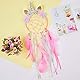 Basumee Kinder Traumfänger Einhorn Dreamcatcher Handgemachter Einhornform Traumfänger fur Kinderzimmer Deko 20x72 cm aus Metallring und Feder…