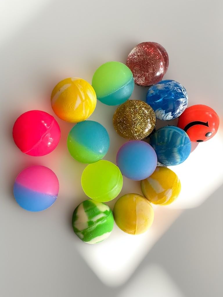 Shopping Dose 15 pcs Mixed Colour Jet Bouncy Balls (25MM),Bouncy Balls for Kids Party Bags, Bouncy Balls for Kids, Small Bouncy Balls and Party Bag Fillers for Kids (25MM)