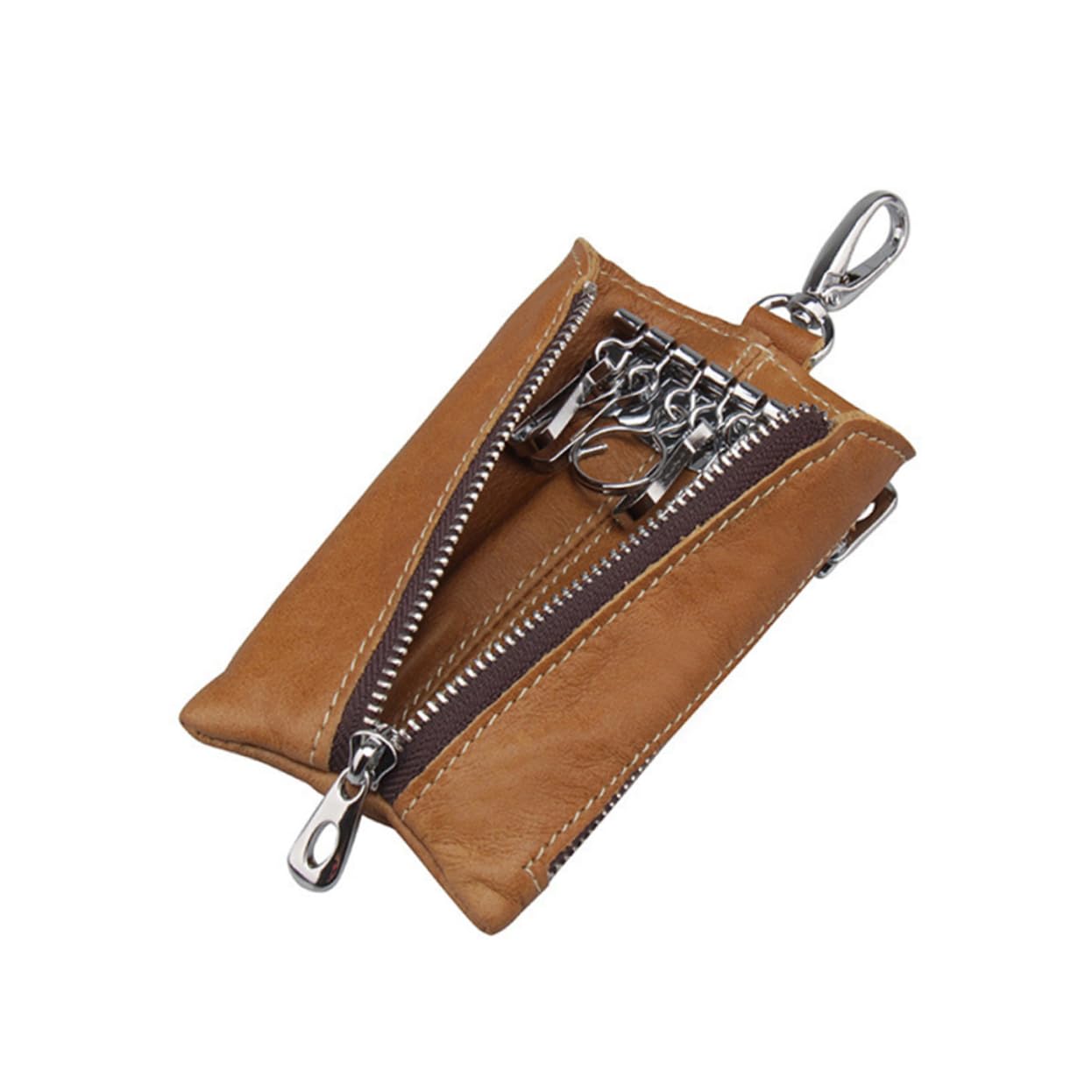 Ipetboom Car Key Case Coin Purse Key Holder Wallet Decorated Zipper for Man Woman