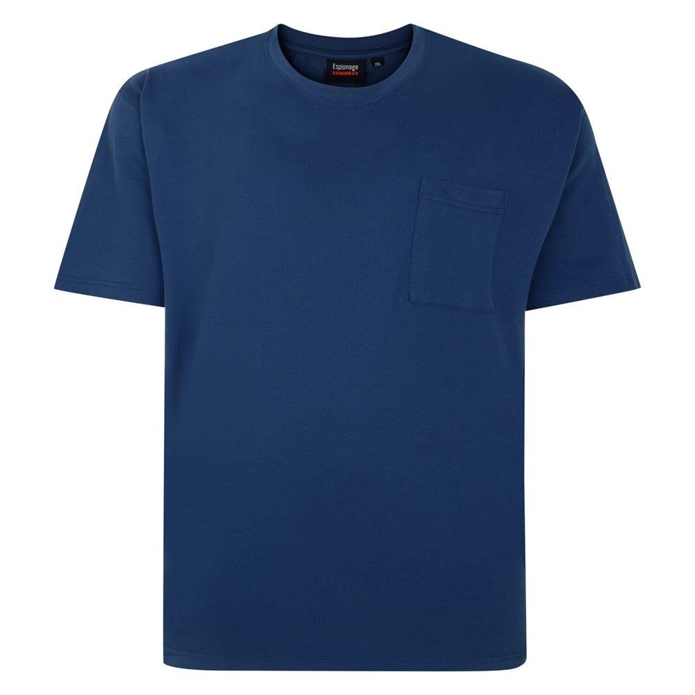 Espionage Mens French Terry Big & Tall Short Sleeve T-Shirt - Dark Blue - 4XL