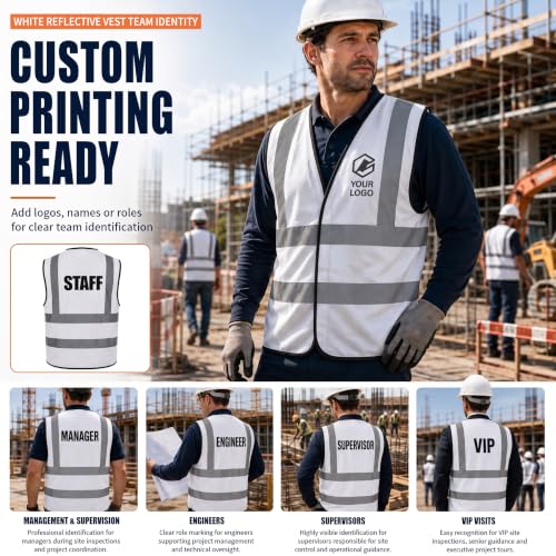 Image of AYKRM 12 colour High visibility viz vest hi vis viz reflective work construction safety vest (XS-8XL)