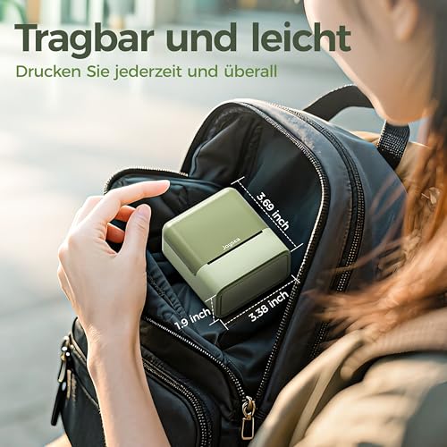 Joysea D2 Bluetooth Etikettendrucker, Tragbarer Thermoetikettierer Kompatibel mit breite Etiketten (20-50mm), Für Einzelhandel, Lager, Preisschilder, Büro und Zuhause