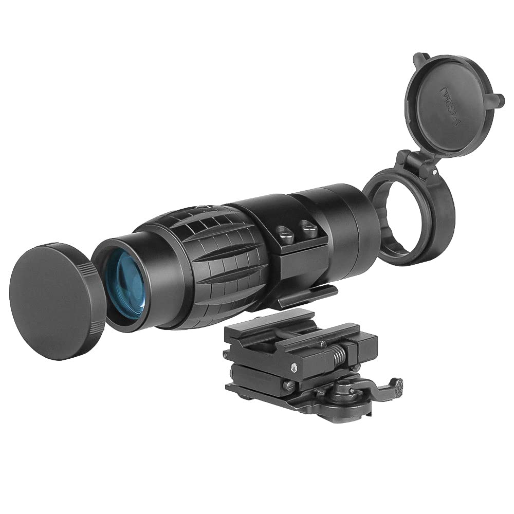 Spina Airsoft Hunting 3X Loupe Scope Loupe Sight FTS Flip to Side avec Monture QD