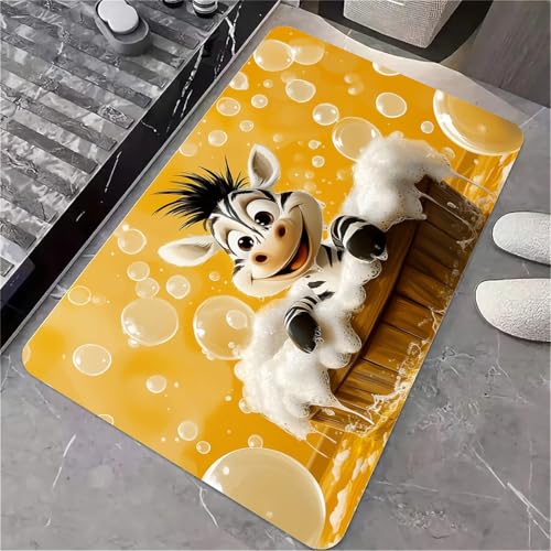 Tapis de bain en diatomite paon blanc absorbant et antidérapant