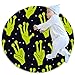 Tapis de jeu rond épais pour bébé - Motif 3D - Lavable en machine - Mains aliens OVNI
