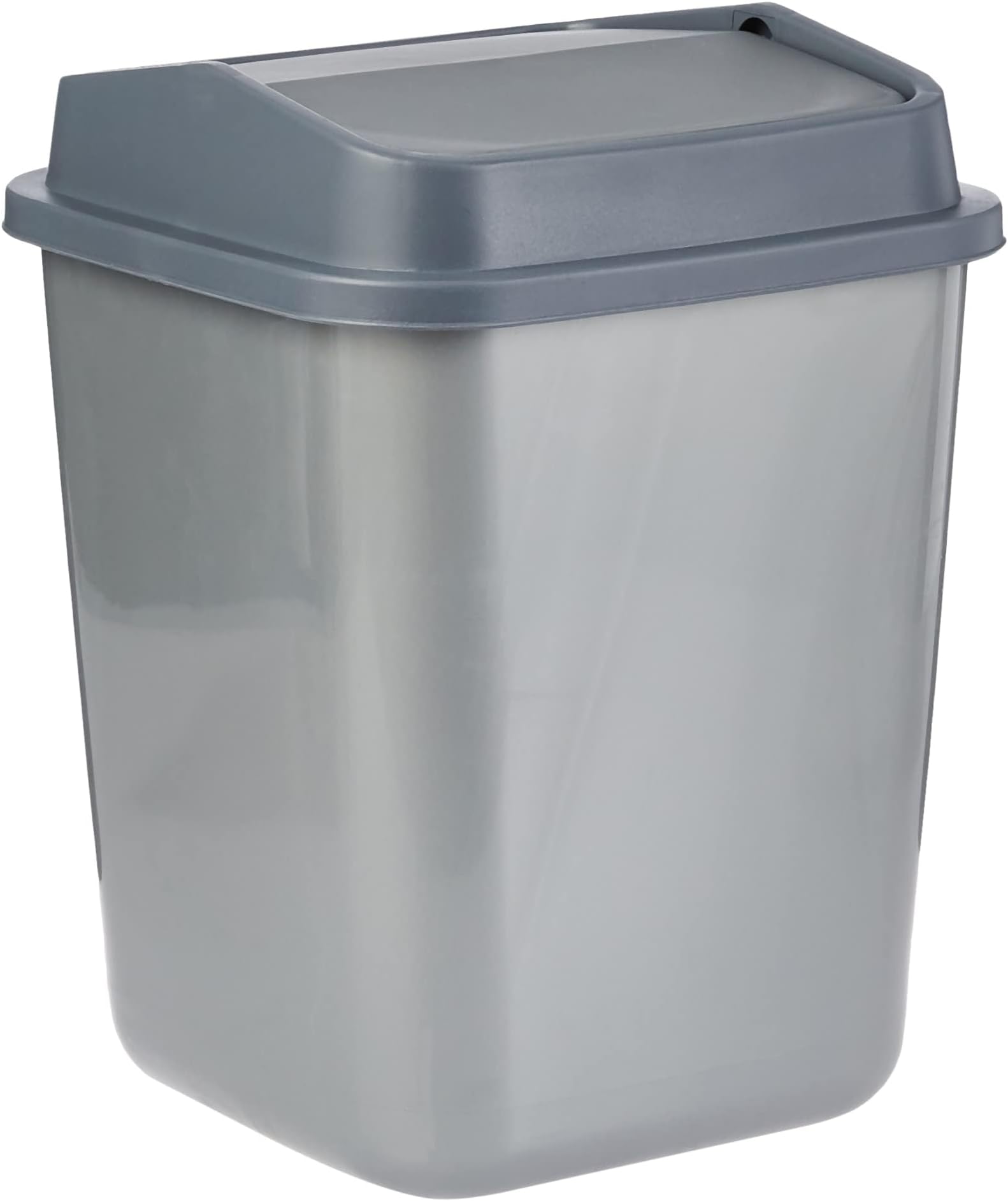 Cosmoplast 46L Swivel Waste Bin With Out Swing Lid, Pearl Grey
