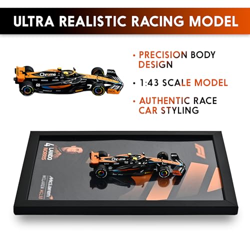 Image of CodersParadise 3D F1 Racing Wall Art Frame - MCL50 Inspired Orange Open Wheel Formula Race Car Model Display - Motorsport Decor for Bedroom Office Garage Man Cave - Racing Gift for Men, Car Enthusiasts & Formula Fans Collectible