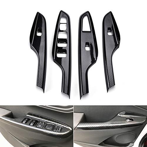 Couverture de commutateur de porte en carbone pour Hyundai Kona 2018