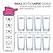 NatureWorks HydroMATE 32 oz Water Bottle with Time Markers Motivational BPA Free Cup with Carrying Handle Leak Proof Bottle Times Marked 1 Liter