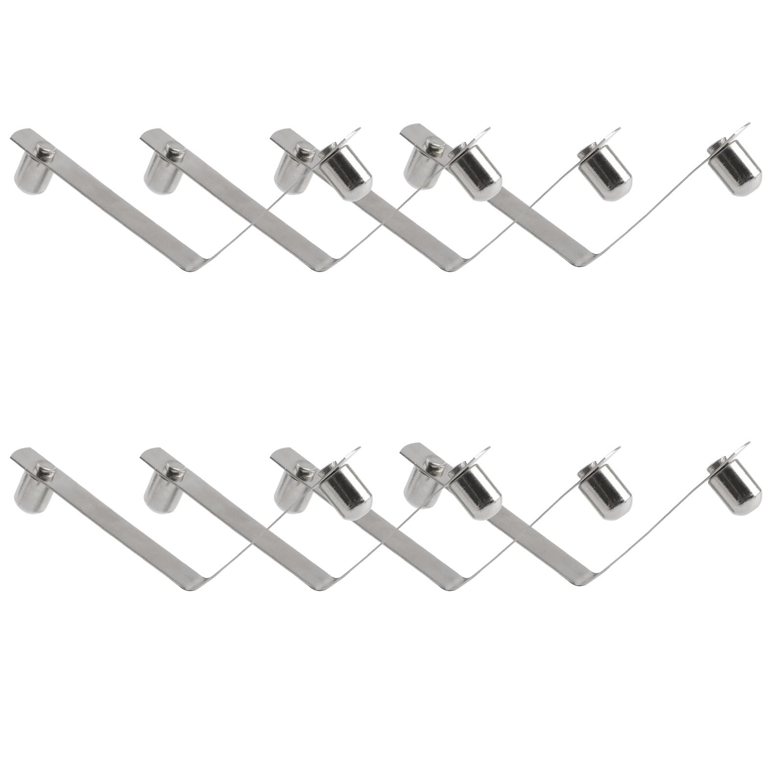 INCREWAY Compressed Spring 25-30mm Diameter Tube 8Pcs V Shaped Flat Double Button Paddle Tent Pole Push Spring Snap Clip Locking Tube Pin
