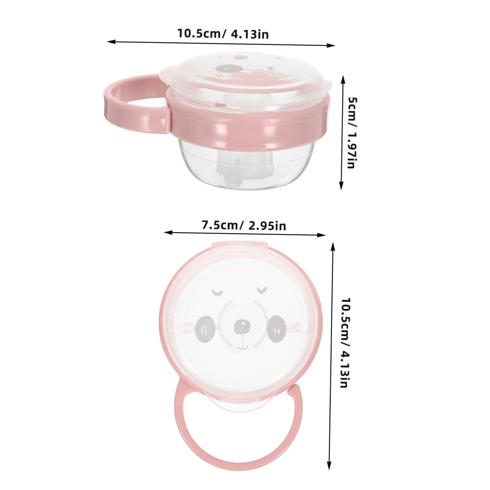 Toddmomy Portable Travel Pacifier Holder Case Cute Panda Design Multi Functional Storage Box for Pacifiers Reliable Organizer for Items Dustproof and Protective