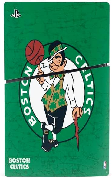 Skinit Decal Gaming Skin Compatible with PS5 Slim Digital Edition Bundle - Officially Licensed NBA Boston Celtics Green Primary Logo Design