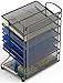 Simple Houseware 6-Tier Sliding File Organizer, Desk Letter Tray for Document and Mail Sorting, Black