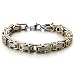 NEW Masculine Style Stainless Steel Mens Braided Link Bracelet Silver Gold Two-tone Polished