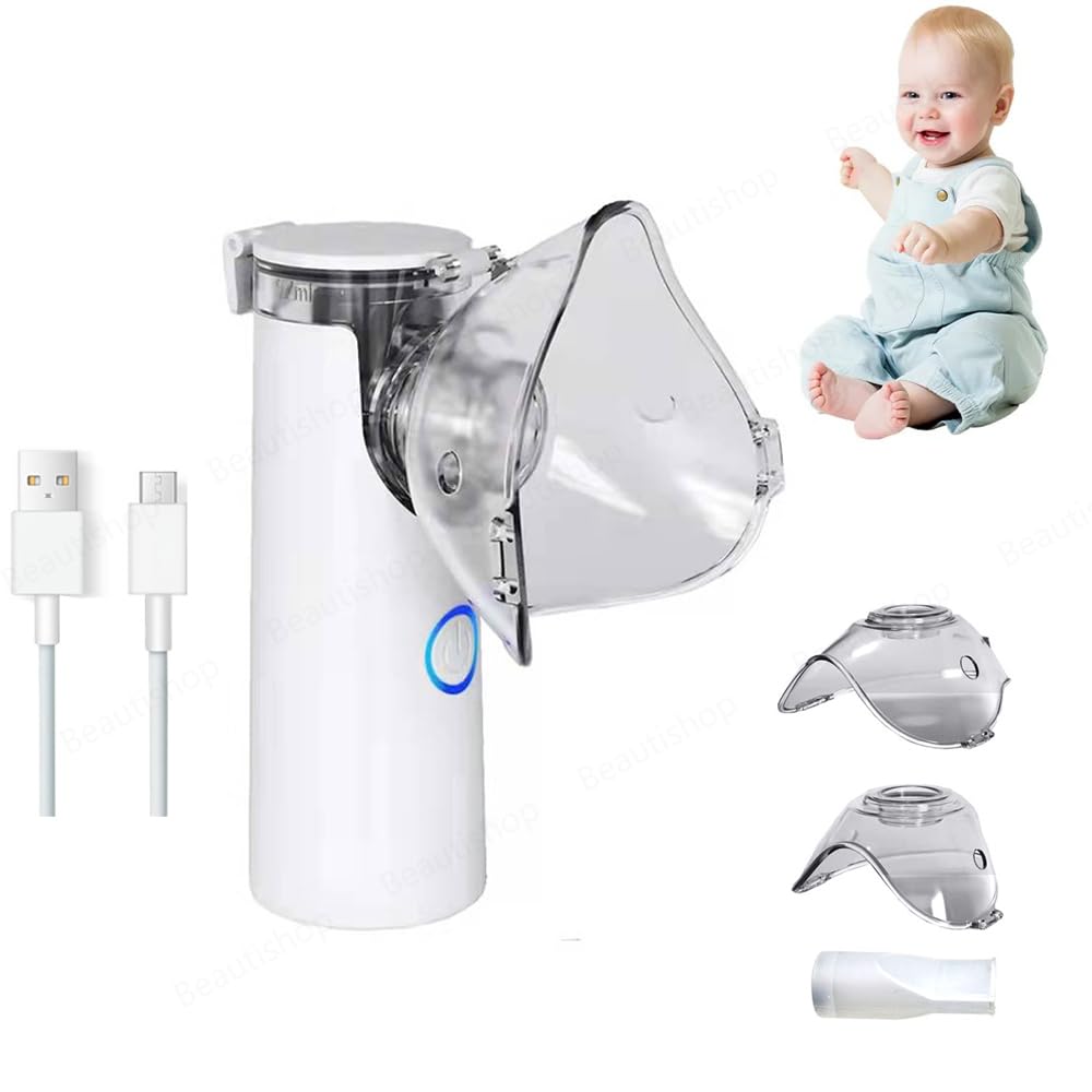 Portable Mesh Nebulizer,Handheld Ultrasonic Humidifier Cool Mist Atomizer Mini Vaporizer for Adults Kids Daily Home Use