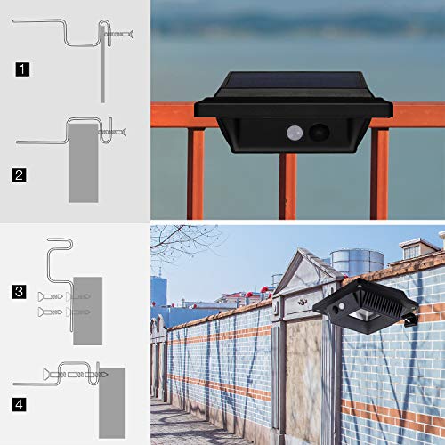 Ivsuntek Solar Gutter Lights Outdoor Waterproof, Dusk To Dawn Wireless 40 Leds Durable Fence Driveway Garden Patio Path Decking Light Improve Security Made For Quality Outdoor Life (2) #TOP1