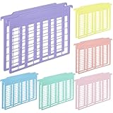 Watersay 12 Pack File and Folder Dividers 11 x 6 Inches Hanging Filing Cabinet Dividers Plastic Folder Organizer Insertable File Separators Office Filing Supplies for Organization (Pastel Color)