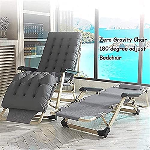 Chaise allongée réglable avec coussin coton et structure robuste - 4