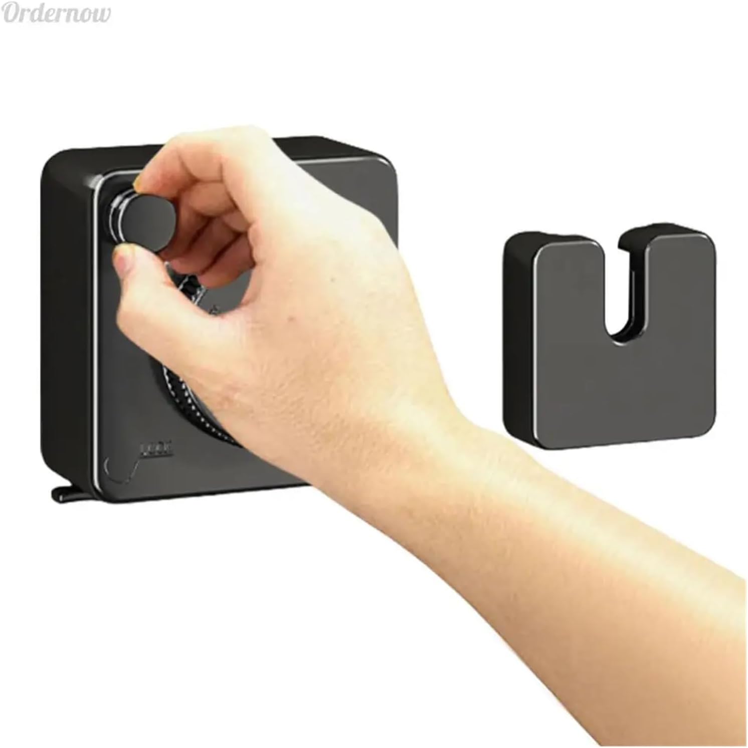 Clothesline, Aluminum Reel Clothesline Wall Mounted Clothes Line Anti-Rust Heavy Duty for Indoor Outdoor(Black)
