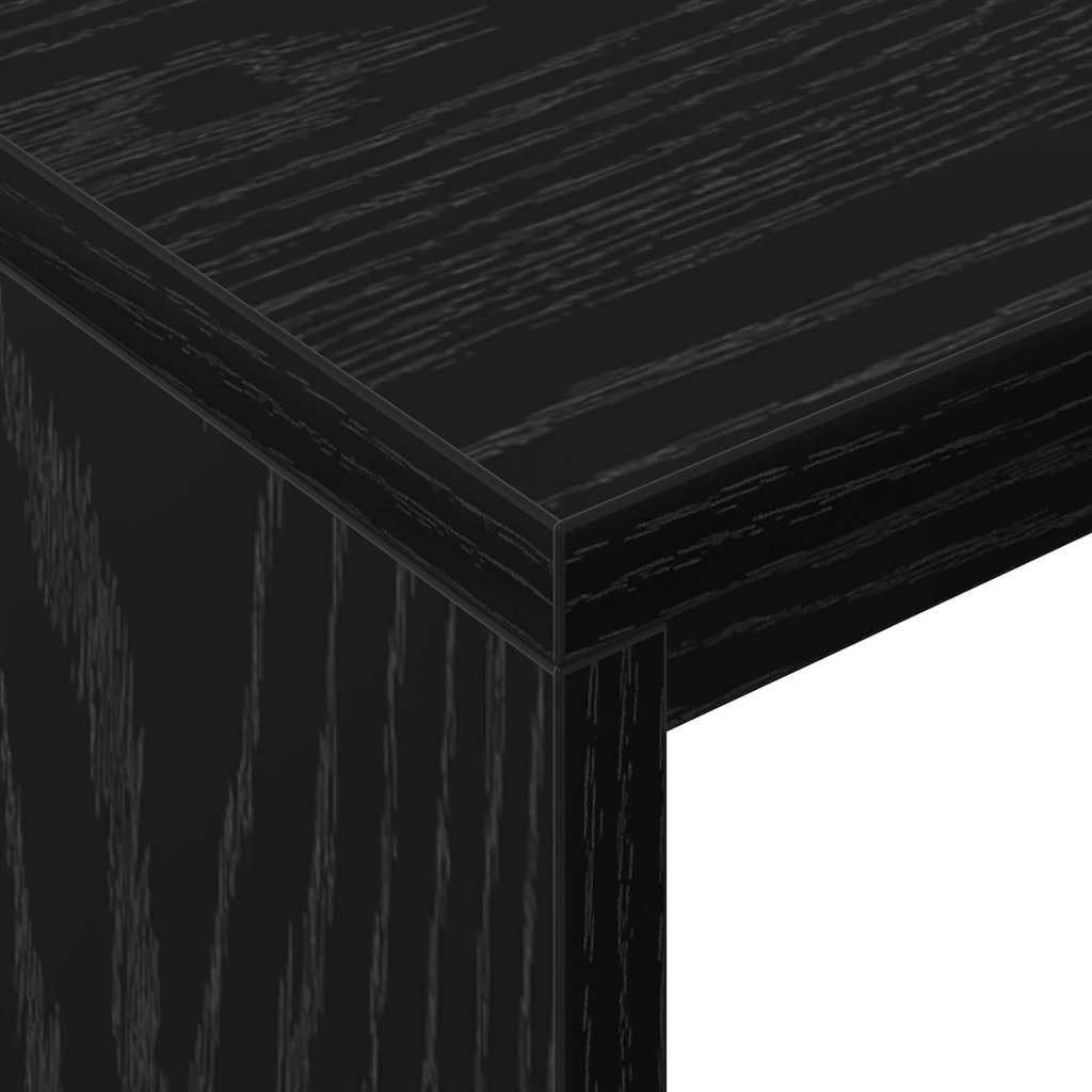 Scrivania in legno ingegnerizzato rovere nero 109 x 50 x 78 cm con ampio spazio di archiviazione ideale per ufficio, studio, smartworking e postazione computer gaming