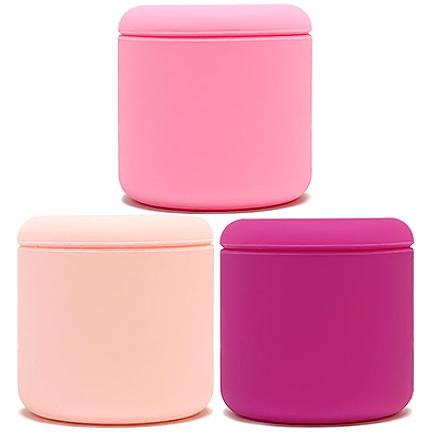 NUSO Soft Travel Essentials | Refillable Silicone Travel Kit for Skincare & Bath | Travel Size Containers | Food-Safe Material (Healing Rose Pink)