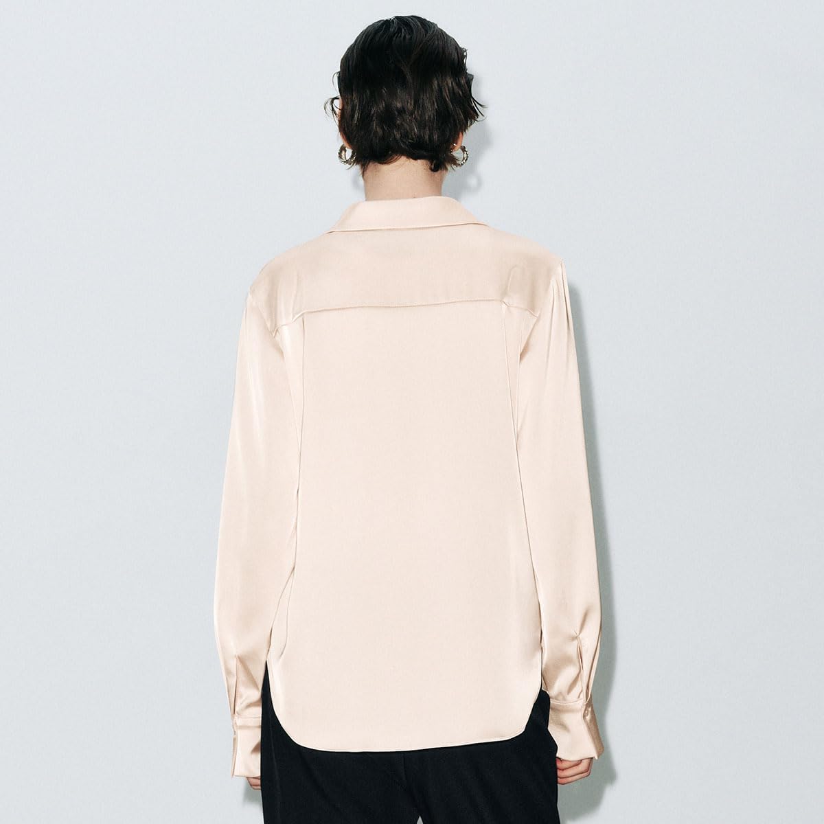 URBAN REVIVO Women's Long Sleeve Solid Shirt Perfect for Work and Dates - Image 7