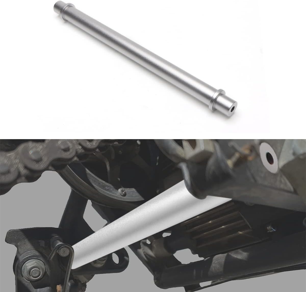 JESTOPFoot Peg Support Brace, CNC Billet Aluminum Dirt Bike Foot Support Rod, Motorcycle Foot Pegs Support Brace Rest For Light Bee Sur-Ron X/S (Silver)