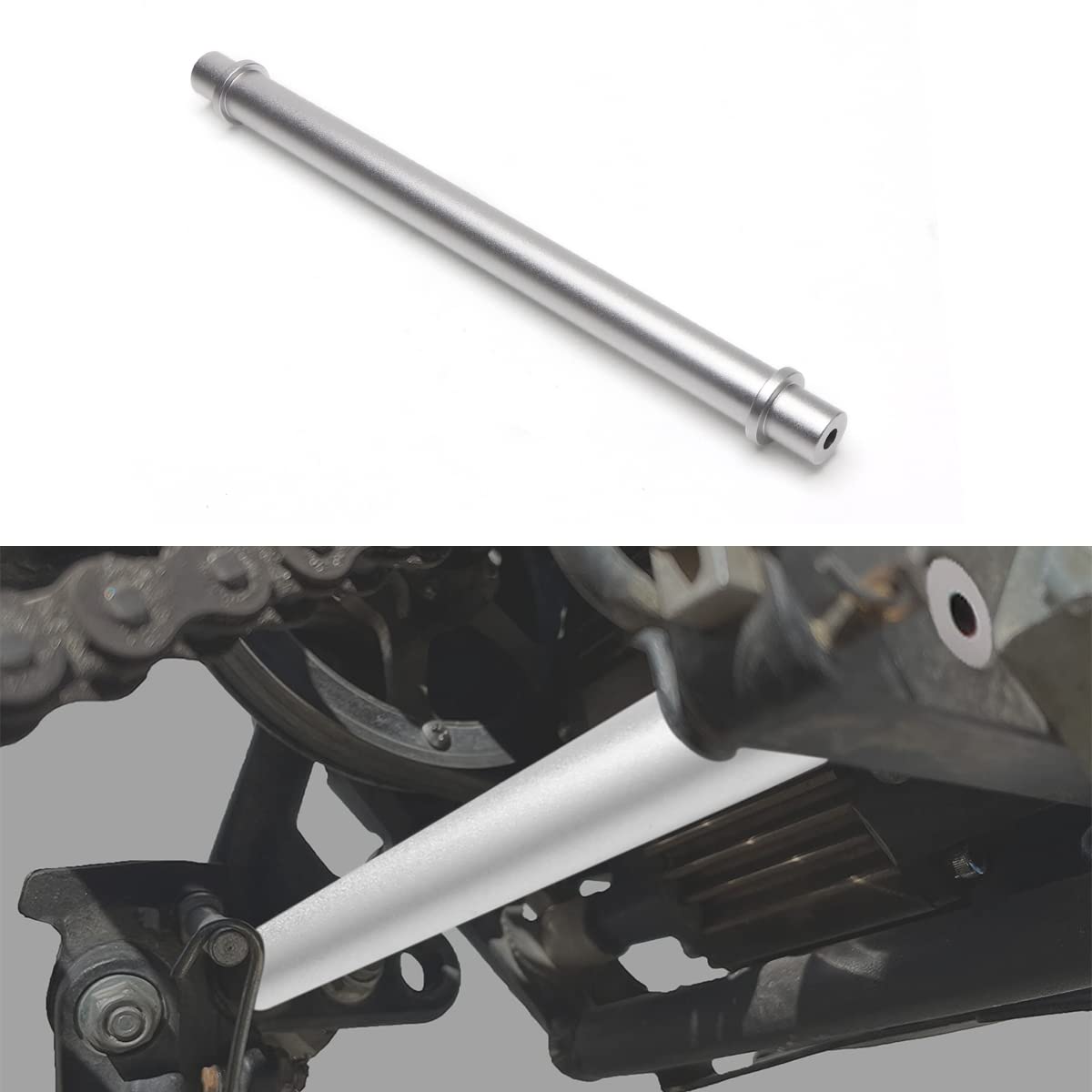 JESTOPFoot Peg Support Brace, CNC Billet Aluminum Dirt Bike Foot Support Rod, Motorcycle Foot Pegs Support Brace Rest For Light Bee Sur-Ron X/S (Silver)