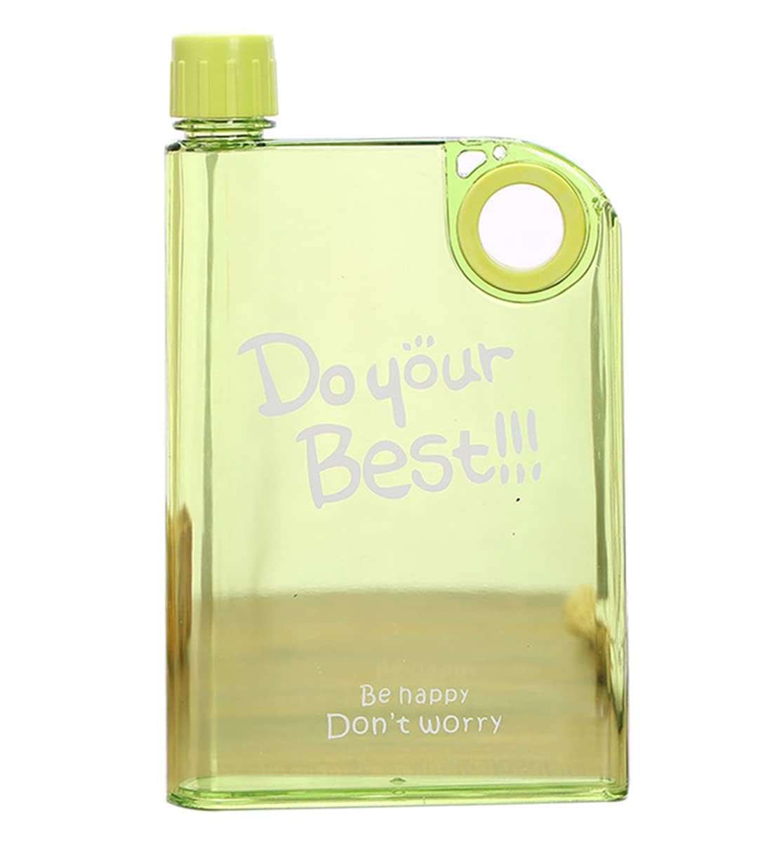 Amazing Wish Notebook Slim Flat Water Bottle 380 ML II Portable Ideal for Office School College Gym Sports Outdoor Activities II Transparent Green II Color May Vary (B0CXDTB4ZT) Amazon Price History, Amazon Price Tracker
