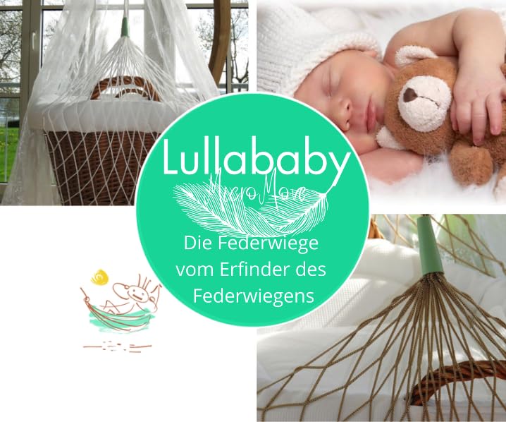 Lullababy® Netz - Weiß, für MicroMove Feder und andere Baby-Federwiegen zur Befestigung eines Babykorbs an der Feder statt Hängematte