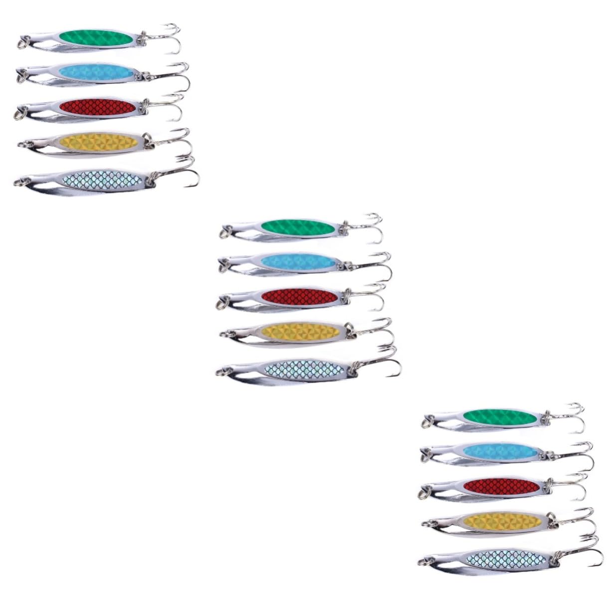 Kisangel 10 Piezas señuelos de Lentejuelas cebos metalicos señuelos Artificiales para Peces Cebo de Pesca retráctil señuelos de Pesca señuelos Pesca lubina Rayada carnada señuelo Cebo