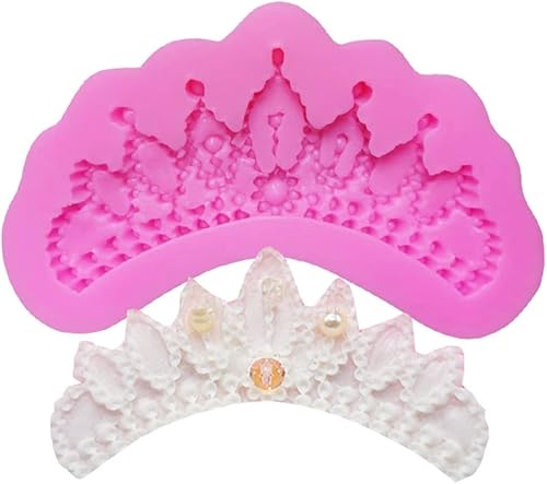 Miniatura 8 de Molde de silicona para corona de bricolaje, decoración de cupcakes de boda, herramientas de decoración de pasteles de fondant, joyería de caramelo,