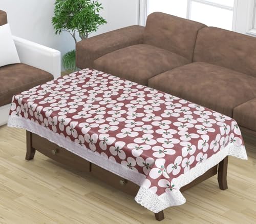 Image of Dakshya Industries PVC Waterproof Center Table Cover 40 x 60 Inch | Rectangle Coffee Table Cover | Spill Proof Oil Resistant Dustproof Heat Resistant Wipe Clean